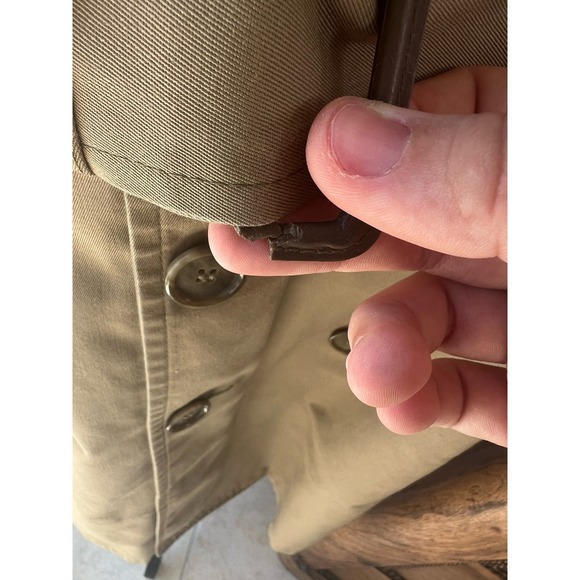 Vintage London Fog Brown Tan Double breasted Lined Trench coat with belt - Picture 7 of 14